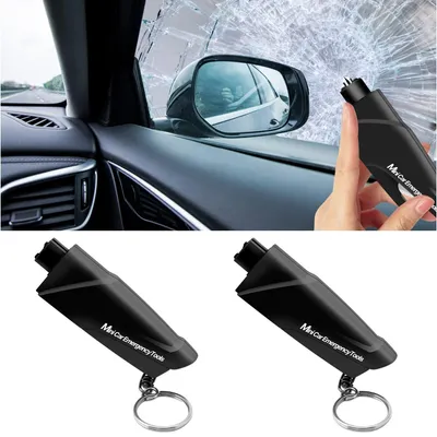 Produktbild von Autoscheibenbrecher und Sicherheitsgurtschneider - 2 Stück - Schwarz