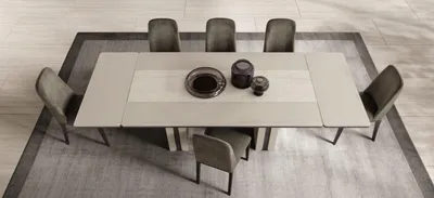 Produktbild von Moderne Esszimmer Garnitur Ausziehbarer Esstisch 6x Polsterstühle