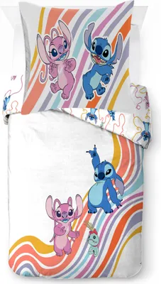 Produktbild von Disney Lilo und Stitch Groovy Bettwäsche-Set Bettdecke aus 100 % Baumwo