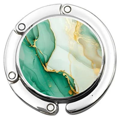 Immagine prodotto di Portaoggetti da tavolo pieghevole, antiscivolo, verde con motivo marmorizzato, ideale per uso da tavolo e in viaggio