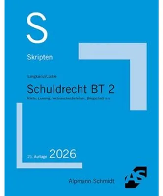 Zdjęcie produktu dla Skript Schuldrecht BT 2