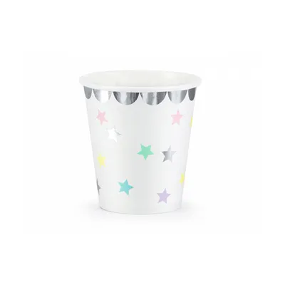 Zdjęcie produktu dla Magiczne Kubeczki Jednorożca z Gwiazdkami - Idealne na przyjęcia! 180 ml, zestaw 6 sztuk, które oczarują Twoje dzieci. Poczuj radość i magię z każdym łykiem!