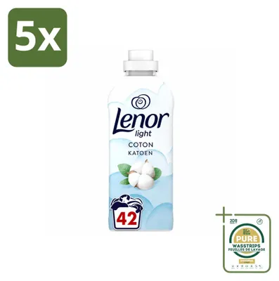 Produktbild von 5 x Lenor Light Weichspüler Baumwollfrisch - Vorratspackung - 5 Stücke