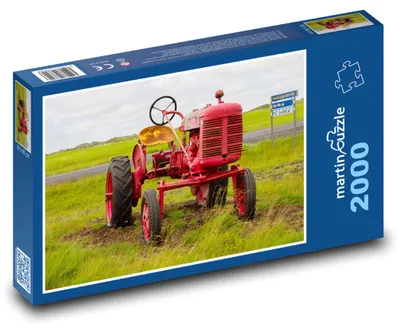 Zdjęcie produktu dla Puzzle 2000 Traktor na islandzkim krajobrazie - martinpuzzle
