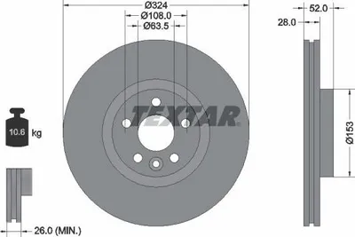 Zdjęcie produktu dla Tarcza Hamulcowa Volvo Przód Xc60 2,0-2,4 13-17