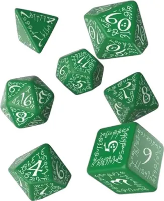 Obrázek produktu pro Kostky Elvish - zeleno-bílé