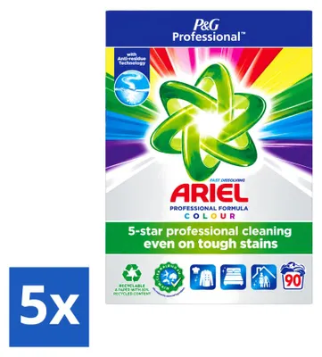 Produktbild von 5 x Ariel Professional Color Waschpulver für Buntwäsche - Vorteilspackung - 5 Stücke