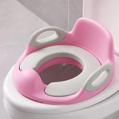Produktbild von ACXIN Kinder Toilettensitz WC Aufsatz für 12 Monate bis 7 Jahre, Baby Toilettentrainer mit Anti-Rutsch Polster Kloaufsatz (Rosa)