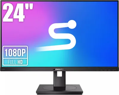 Produktbild von Philips B Line 242B1 - LED-Monitor - 60.5 cm (24") (24" sichtbar) - 1920 x 1080 Full HD (1080p) @ 75 Hz - IPS - 250 cd/m² - 1000:1 - 4 ms - HDMI, DVI-D, VGA, DisplayPort - Lautsprecher - Black Texture