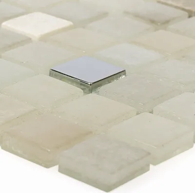 Produktbild von Mosaikfliesen Glas Naturstein Mix Freyland Beige