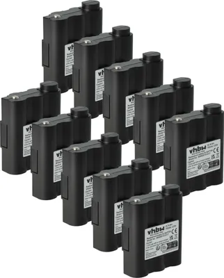 Produktbild von vhbw 10x Akku kompatibel mit Alan Midland GXT-850, GXT-800, GXT-950, GXT-900, GXT-757, GXT-756, GXT-775 Funkgerät, Walkie Talkie (700 mAh, 6 V, NiMH)