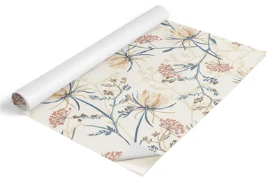 Produktbild von Tulup Möbelfolie - Klebefolie Möbel - Selbstklebende Folie 65x130 cm - Möbelfolie Schrank - Folie für Möbel - Möbelfolie Küche - Wasserdicht - Abwaschbar - Selbstklebend - Luftblasenfrei - Blumenmuster