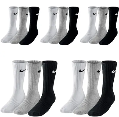 Produktbild von 15 Paar Nike Herren Damen Socken SX4508 - Farbe: weiß grau schwarz - Größe: 46-50