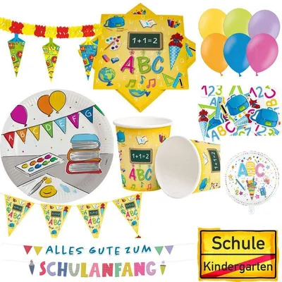 Produktbild von XXL Einschulung Schulanfang Partyset Deko Dekoration 150 tlg.