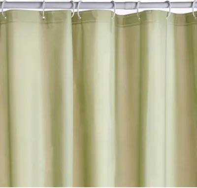 Zdjęcie produktu dla Zasłona prysznicowa gofrowana Green PEVA 180 x 200 cm, z 12 haczykami Utility