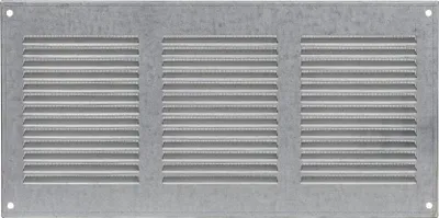 Zdjęcie produktu dla Metalowa kratka wentylacyjna 30 x 15 cm, ocynkowana, z osłoną przeciw owadom, kratka wywiewna, kratka szczelinowa