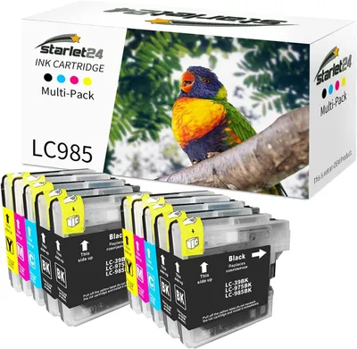 Image de Starlet24 Cartouches d'impression XL compatibles avec Brother LC985 LC975 LC39 - 4x noir, 6x couleur - pour DCP-J125, J315W, MFC-J220