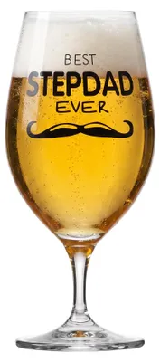 Bierkelch 400 ml, transparent, für Stiefvater, 1 Stück