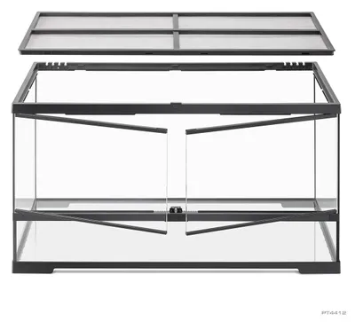 Productafbeelding van Exo Terra Pro Terrarium Zwart | Advanced Natural Terrarium 90×45×45 cm met 3-traps ventilatie