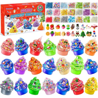 Produktbild von Slime-Adventskalender 2026 24-Tage-Weihnachtscountdown Schleim