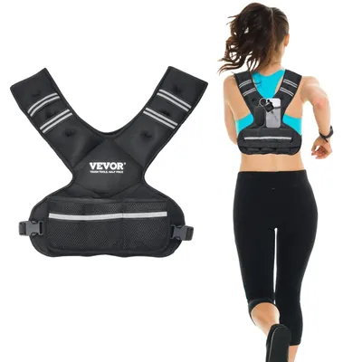 Zdjęcie produktu dla Vevor Regulowana Kamizelka Obciążeniowa 9-14.5 Kg Z 6 Ciężarkami Neopren