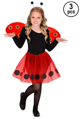 Immagine prodotto di Set di coccinelle con gonna in tulle, cerchietto e ali