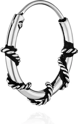Produktbild von Single 925 Sterling Silber Keltische Celtic Gothic Creolen 12mm 7298