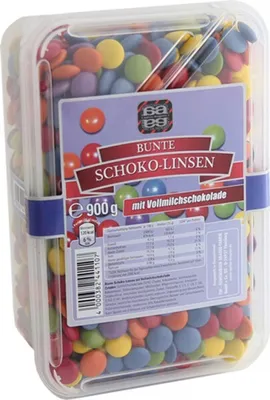 Produktbild von Agilus Bunte Schokolinsen Dragiert mit leckerer Vollmilch 900g