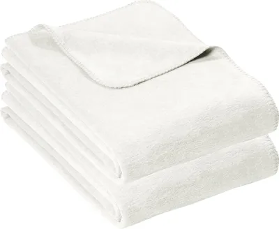 Produktbild von Erwin Müller Wohndecke Brescia" 2er-Pack weiß 150x200 cm"