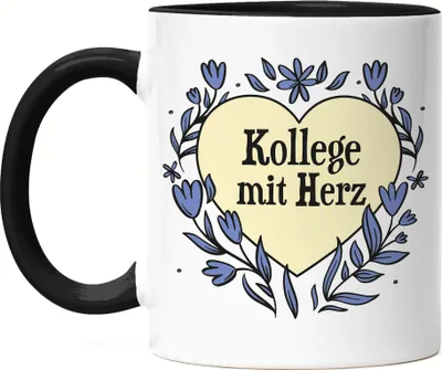 Produktbild von Kollege mit Herz Tasse Schwarz Geschenkidee Zum Danke Sagen Bester Kollege