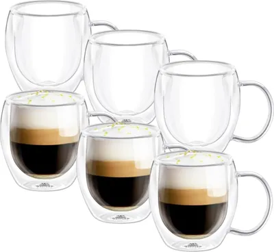 Image de Gobelet en verre à double paroi Wilmax, 250 ml, lot de 6 WL-888746/A6