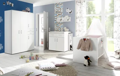 Produktbild von Babyzimmerset Sienna 7tlg weiß matt EAN 4260498522750