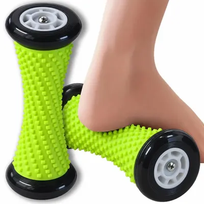 Produktbild von Fußmassage Rolle Massage Roller Faszienrolle für Füße und Muskeln Wadenmassage Igelrolle Grün Schwarz