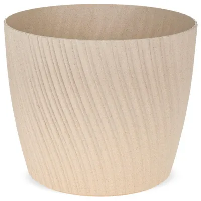 Image de Pot de fleurs moderne rainuré en blanc Ø 22,5 cm