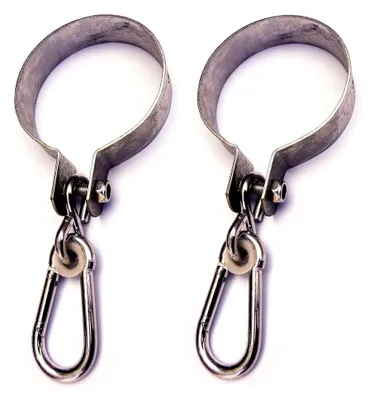 Produktbild von 2er Set runde Schaukelhaken mit Karabiner für Schaukelzubehör