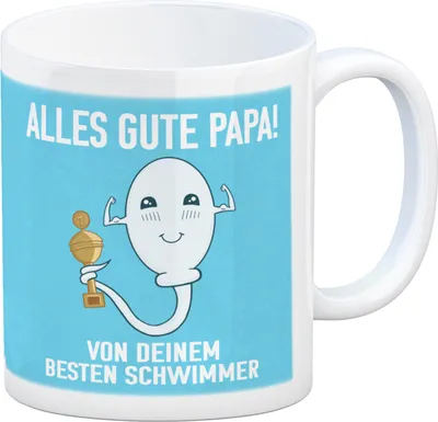 Produktbild von Alles gute Papa von {deinem besten Schwimmer} Kaffeebecher zum Vatertag