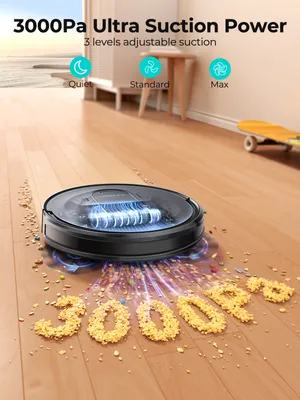 Zdjęcie produktu dla Airzeen R7 Robot Odkurzający , odkurzacz robot 3 w 1 3000Pa, duża moc ssania, cichy robot odkurzacz, aplikacja/WiFi, czas pracy 120 min