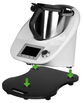 Glijplank für Thermomix TM6/TM5, 5 mm Acryl, mit Rollen