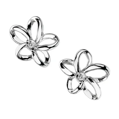 Zdjęcie produktu dla Hot Diamonds DE248 Damskie kolczyki sztyfty srebrne z diamentami naturalnymi