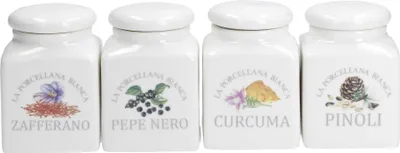 Produktbild von La Porcellana Bianca Set mit 4 Gewürzdosen 175 ml P01260MIX2