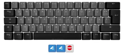 Produktbild von SKILLER SAC20 S4 (schwarz, 61 Stück, ISO-Layout (DE), für SKILLER SGK50 S4)