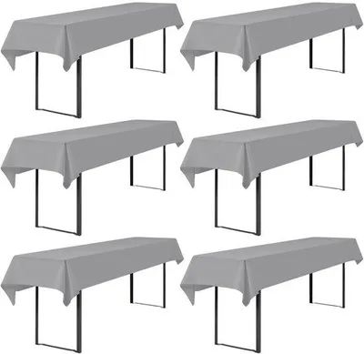 Produktbild von Rechteckige Tischdecke 100x250cm lichtgrau waschbar