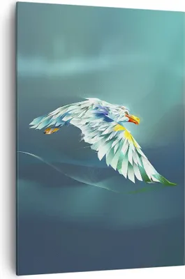 Produktbild von Bild auf Leinwand - Leinwandbild - Einteilig - Adler Abstraktion - 70x100cm - Wand Bild - Wanddeko - Wandbilder - Leinwanddruck - Wanddekoration - Leinwand bilder - Wandbild - PA70x100-3833