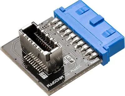 Obrázok produktu pre Akasa AK-CBUB51-BK, USB 3.0 19-pin header, USB 3.1 A, Modrá