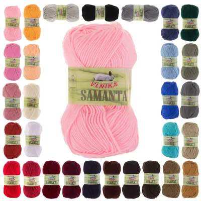 10 x 50g Strickgarn Samanta Uni Häkelgarn Strickwolle babyrosa
