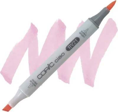 Zdjęcie produktu dla Marker alkoholowy COPIC Ciao dwustronny Brush & Chisel, RV21 Jasnoróżowy