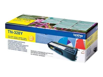 Zdjęcie produktu dla Brother TN-328Y, 6000 stron(y), Żółty, 1 szt.
