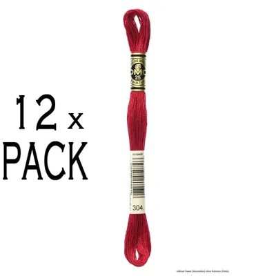 Productafbeelding van 12x DMC Borduurgaren Mouline Special 117MC -304, 6 strengen, 8m