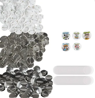 Productafbeelding van VEVOR Speldjes, knoopjesonderdelen, 32 mm, 500 stuks, voor knoopmachine, geschikt voor zelfgemaakte knopen