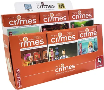 Produktbild von Pegasus Spiele – MiniCrimes Display (6 Fälle, je 5 Stück)
